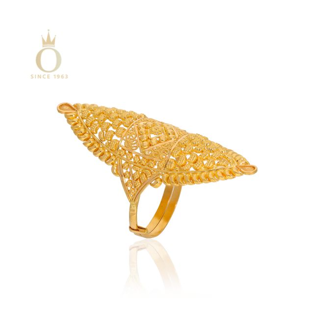 FANCY GOLD NOUKA LADIES RING - Image 3