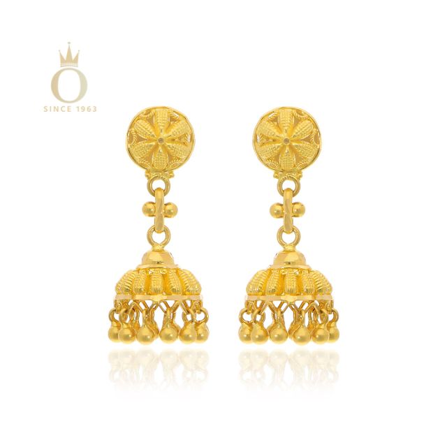 GOLD SINGLE STEP JHUMKA