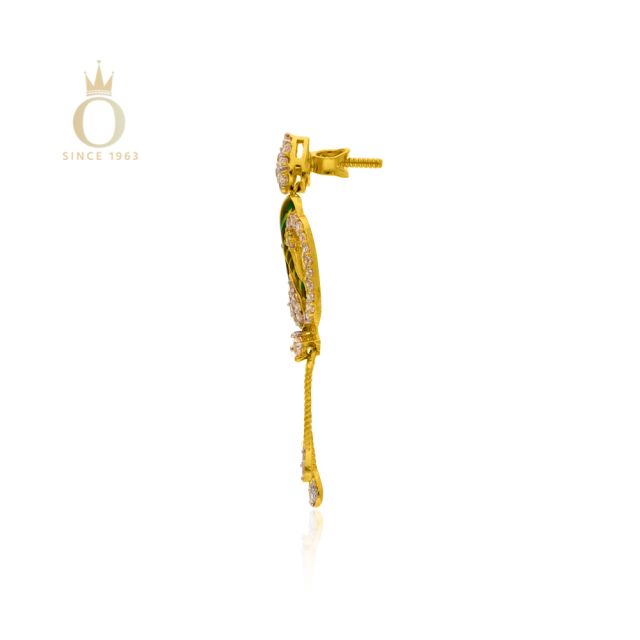GORGEOUS PEACOCK GOLD EARTOP - Image 2