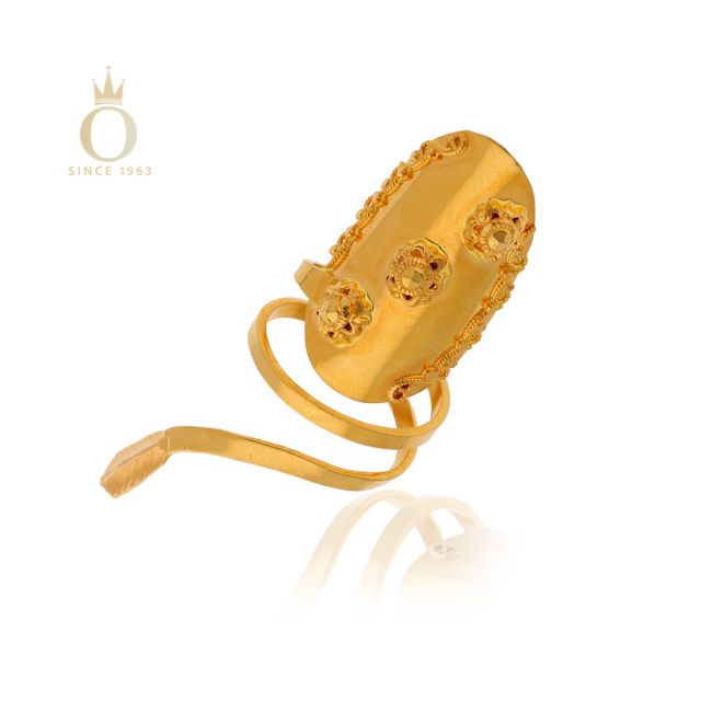 GOLD NAILPOLISH RING FOR WOMEN - Image 4