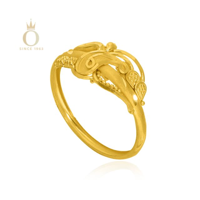 LIGHT WEIGHT GOLD LADIES RING - Image 5