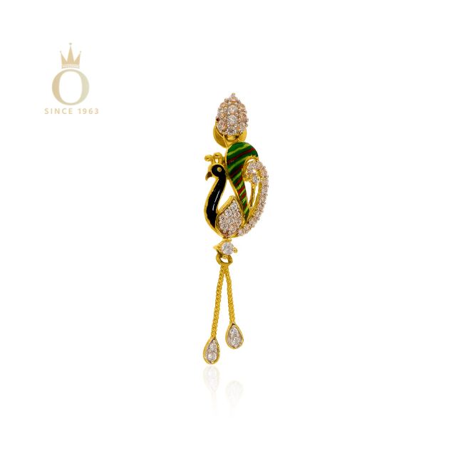 GORGEOUS PEACOCK GOLD EARTOP - Image 3
