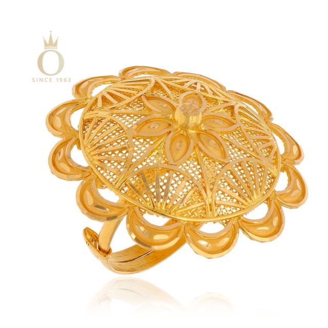GOLD UMBRELLA LADIES RING - Image 2