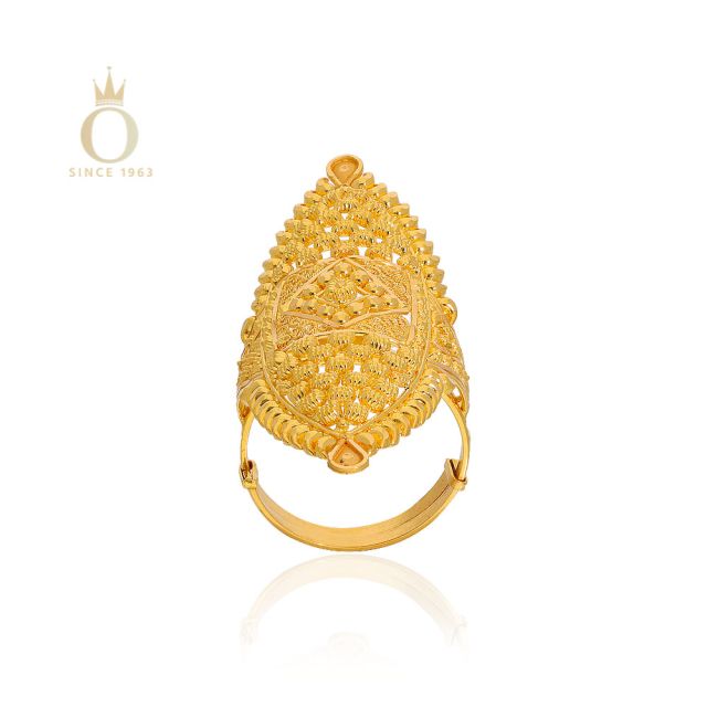 FANCY GOLD NOUKA LADIES RING - Image 4