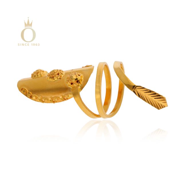 GOLD NAILPOLISH RING FOR WOMEN - Image 2
