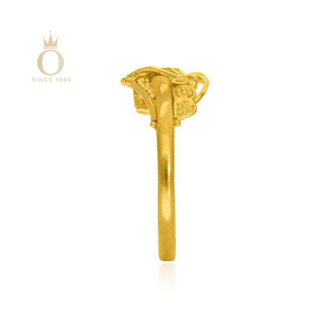 LIGHT WEIGHT GOLD LADIES RING - Image 3