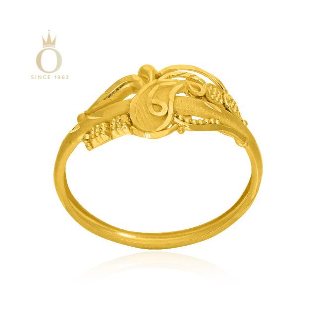 LIGHT WEIGHT GOLD LADIES RING - Image 2