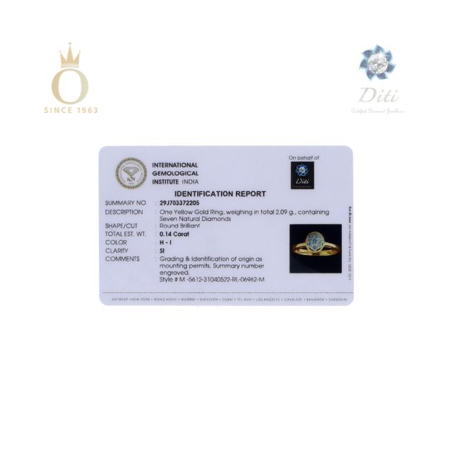 DITI DIA 7 STONE LADIES RING - Image 5