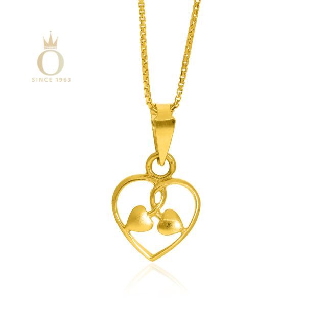 Intertwined Sweethearts Gold Pendant - Image 2