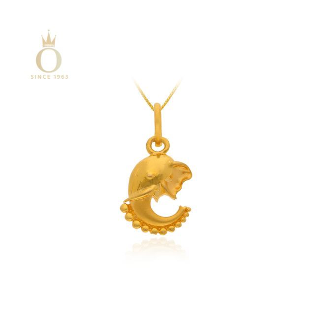 Divine Tusker Gold Pendant