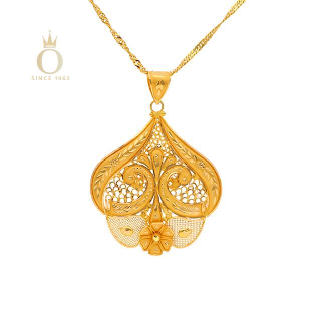 Dual Mayurakshi Gold Pendant