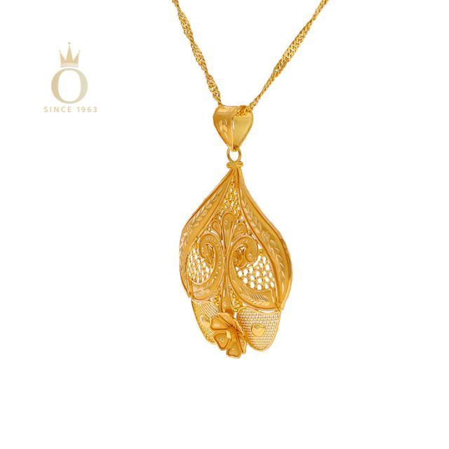 Dual Mayurakshi Gold Pendant - Image 2