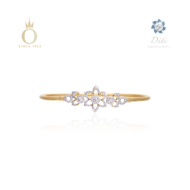 Floral Pleasure Diamond Bangle