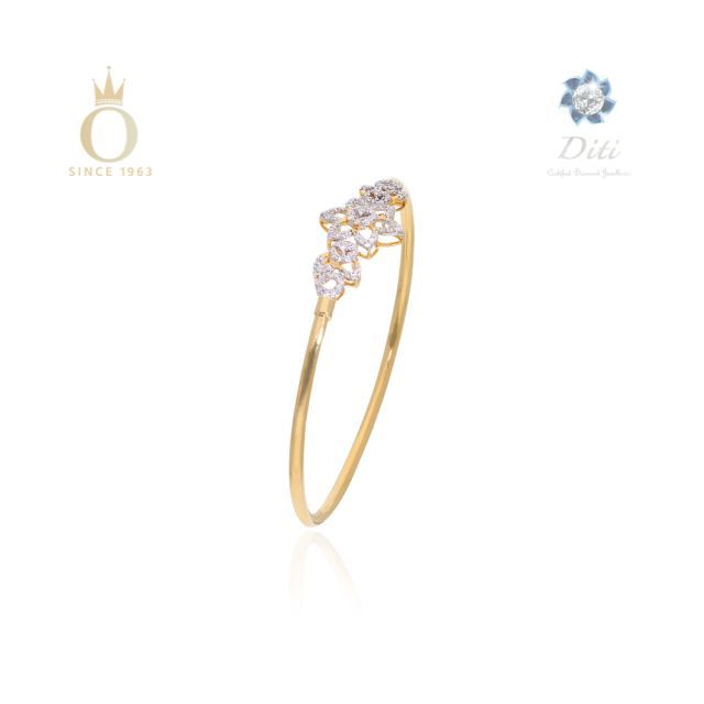 Floral Pleasure Diamond Bangle - Image 4