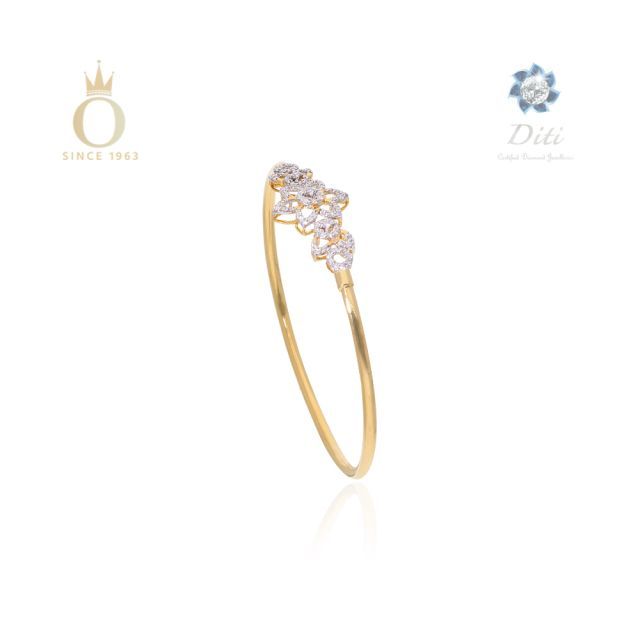 Floral Pleasure Diamond Bangle - Image 3