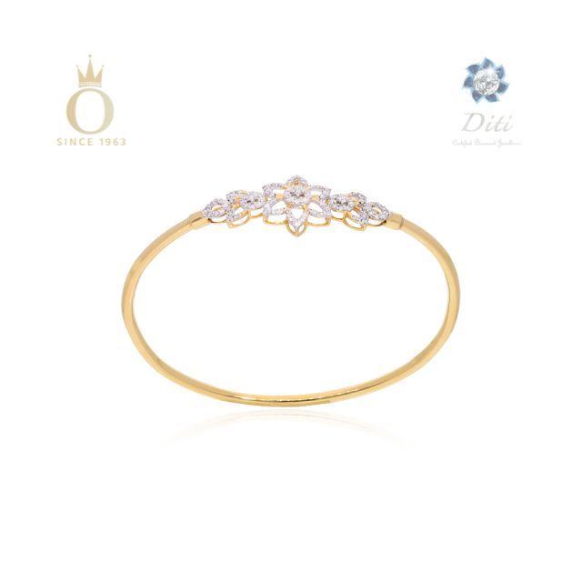 Floral Pleasure Diamond Bangle - Image 2