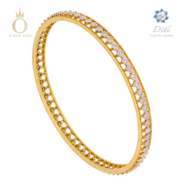 Shiny Flow Diamond Bangle - Image 2