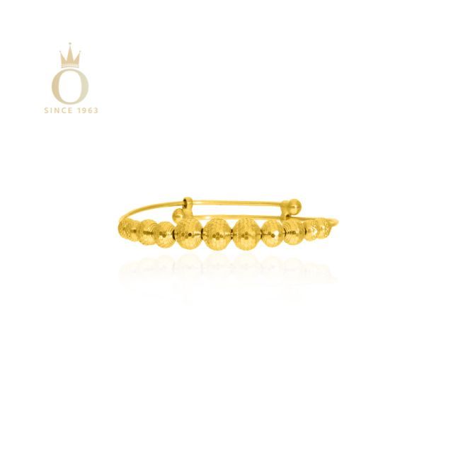 Cute Orbs Gold Baby Bangle