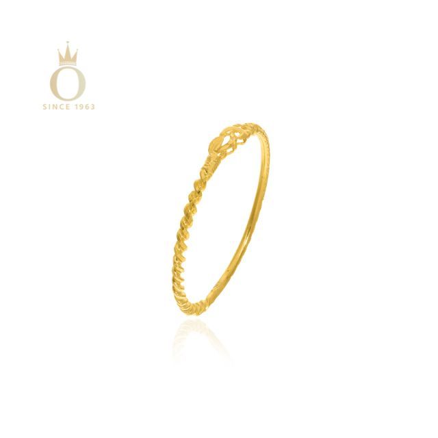 Overlapping Knot Gold Noa Bangle - Image 2