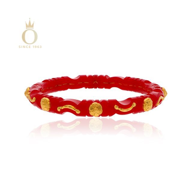 Classy Heritage Gold Pola Bangle - Image 5