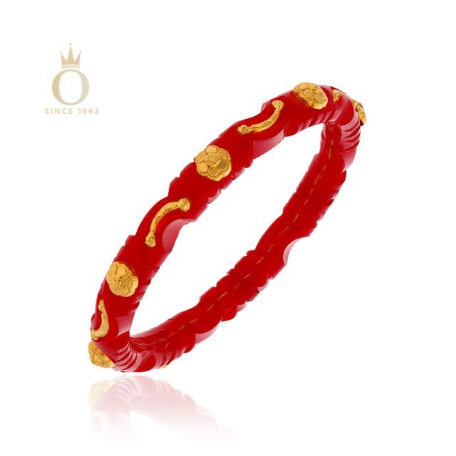 Classy Heritage Gold Pola Bangle - Image 4