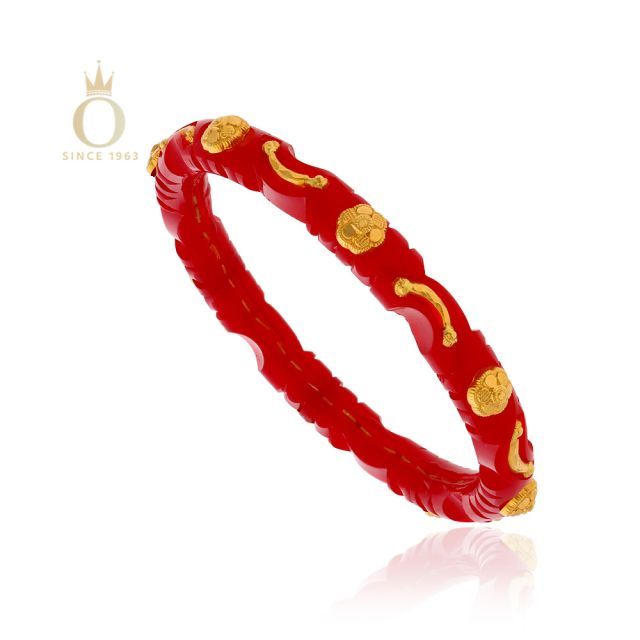 Classy Heritage Gold Pola Bangle - Image 3